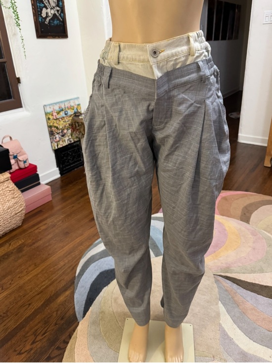 REVOLVE Pants - Grey pleated trousers with double waistband styling NWOT size S